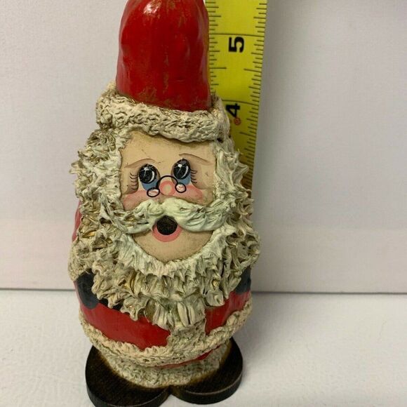 VTG Christmas Santa Gourd Handmade Signed HOZ OOAK - Picture 2 of 8